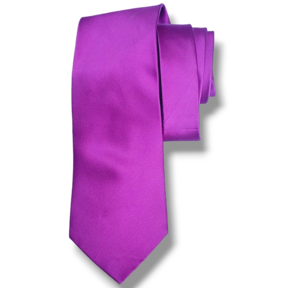 Puritan Men's 60x3.5" Purple Stain Resistant Silk TieInventory #AU - Picture 1 of 4